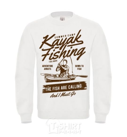 Sweatshirt Kayak Fishing White фото