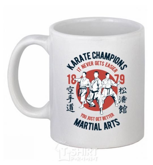 Ceramic mug Karate Champions White фото