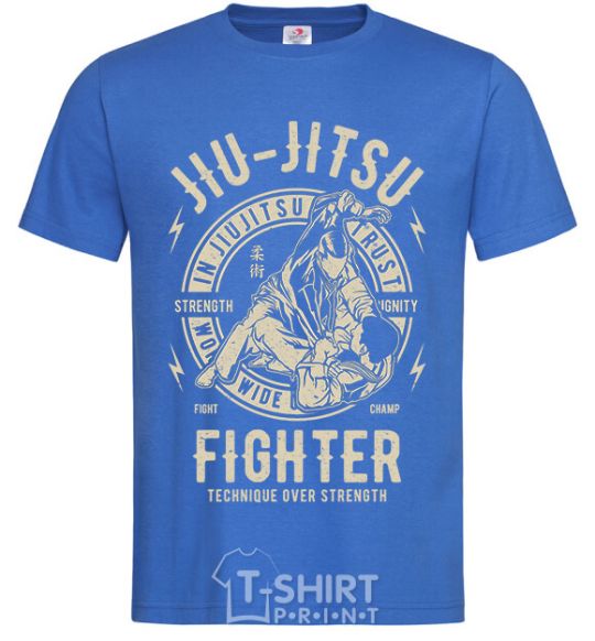 Мужская футболка Jiu Jitsu Ярко-синий фото