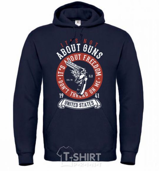 Men`s hoodie It's About Freedom navy-blue фото