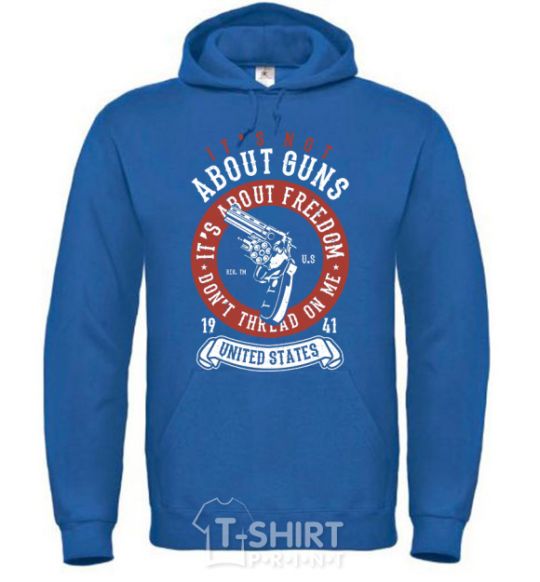 Men`s hoodie It's About Freedom royal фото
