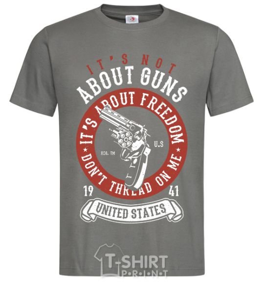 Men's T-Shirt It's About Freedom dark-grey фото