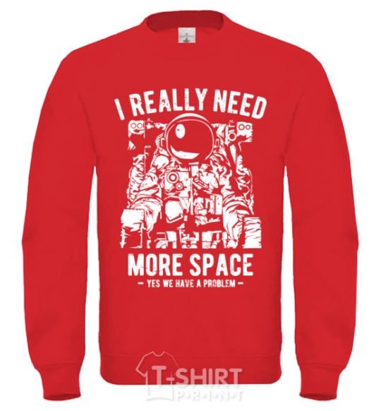 Sweatshirt I really need more space problem yellow фото