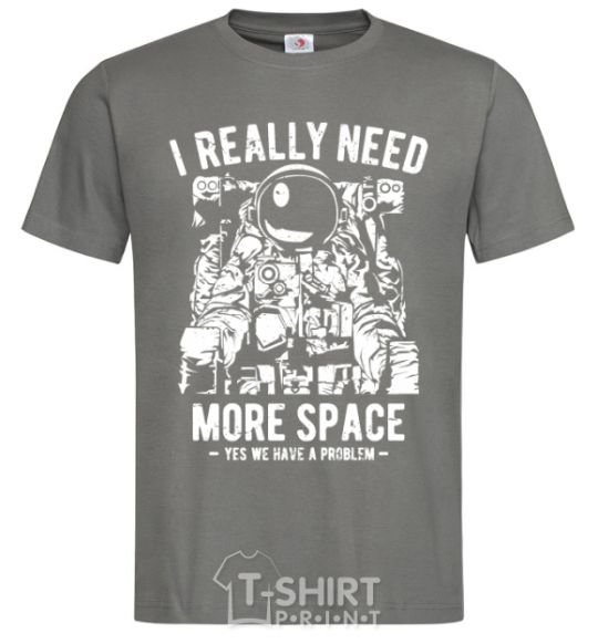 Мужская футболка I really need more space problem Графит фото