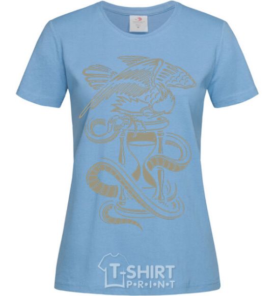 Women's T-shirt Hourglass sky-blue фото