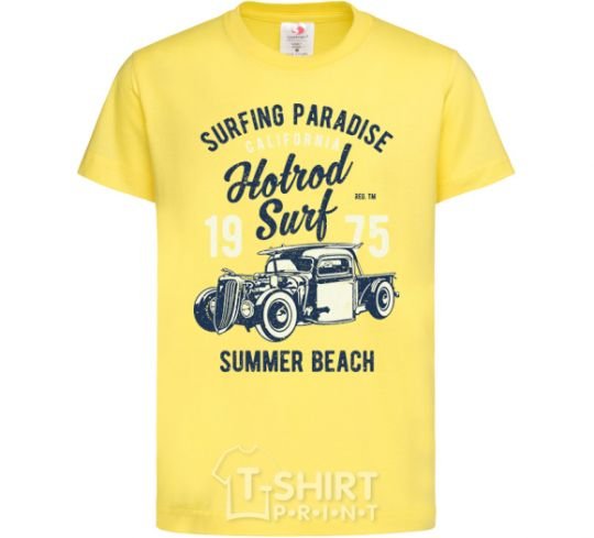 Kids T-shirt Hotrod Surf cornsilk фото