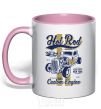 Mug with a colored handle Hot Rod New York light-pink фото