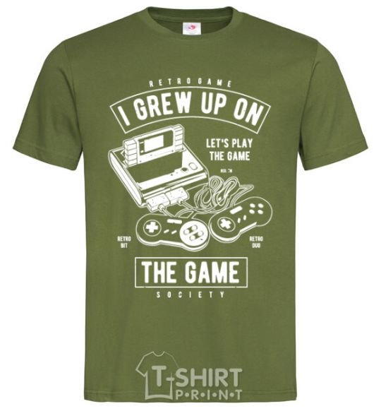 Men's T-Shirt Grew up on the game millennial-khaki фото