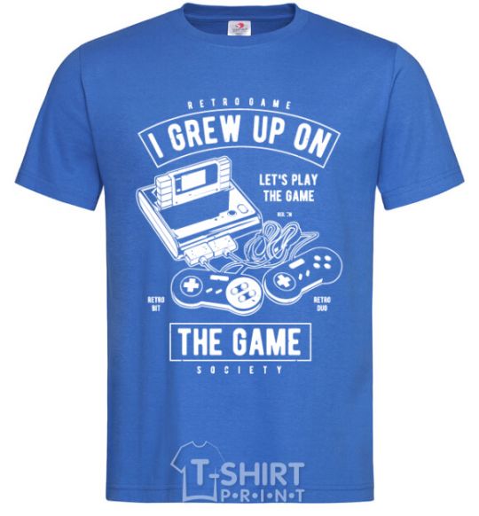 Men's T-Shirt Grew up on the game royal-blue фото