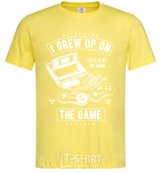 Men's T-Shirt Grew up on the game cornsilk фото