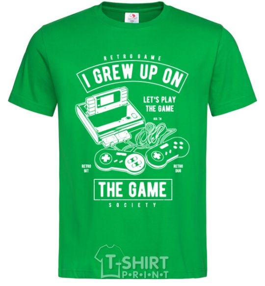Men's T-Shirt Grew up on the game kelly-green фото