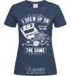 Women's T-shirt Grew up on the game navy-blue фото