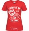 Women's T-shirt Grew up on the game red фото