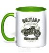 Mug with a colored handle Green Military Ride kelly-green фото