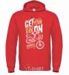 Men`s hoodie Get Your Ride On bright-red фото