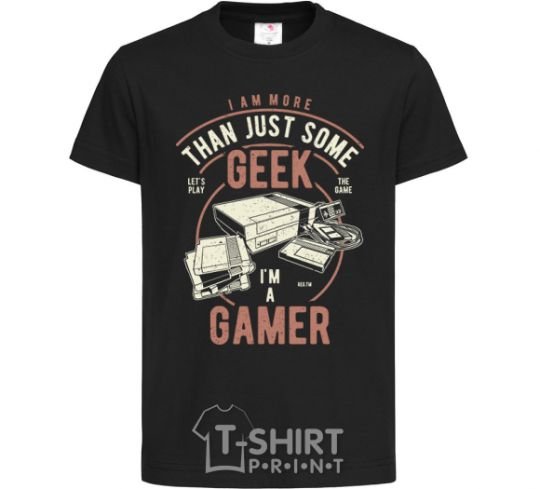 Kids T-shirt Geek Gamer black фото