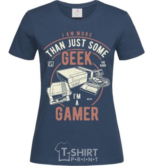 Women's T-shirt Geek Gamer navy-blue фото