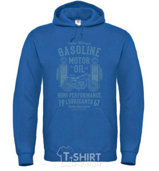 Men`s hoodie Gasoline Motor Oil royal фото