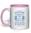 Чашка с цветной ручкой Gasoline Motor Oil Нежно розовый фото