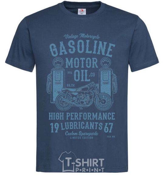 Men's T-Shirt Gasoline Motor Oil navy-blue фото