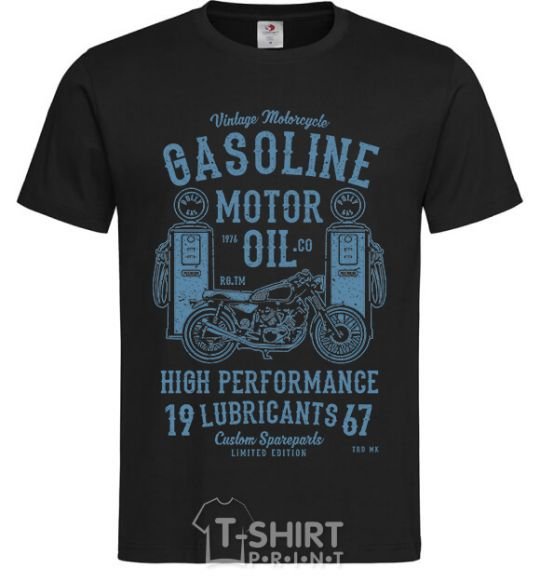 Men's T-Shirt Gasoline Motor Oil black фото