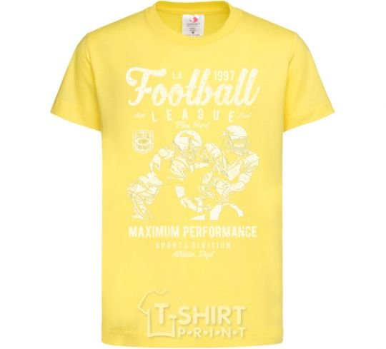 Kids T-shirt Football League cornsilk фото