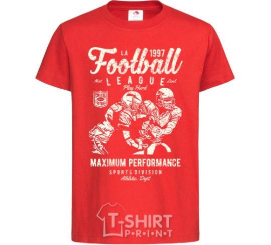 Kids T-shirt Football League red фото