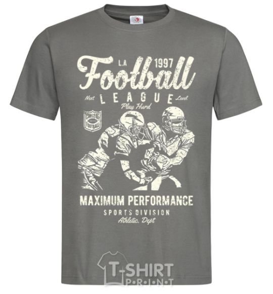 Men's T-Shirt Football League dark-grey фото