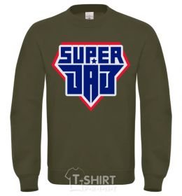 Sweatshirt Super Dad red and blue sand фото