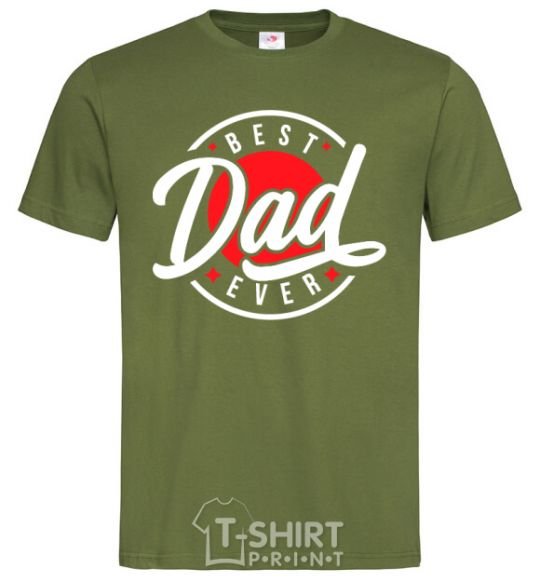 Men's T-Shirt Best dad ever in a circle millennial-khaki фото