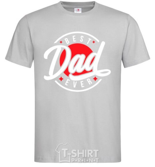 Men's T-Shirt Best dad ever in a circle grey фото