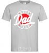 Men's T-Shirt Best dad ever in a circle grey фото