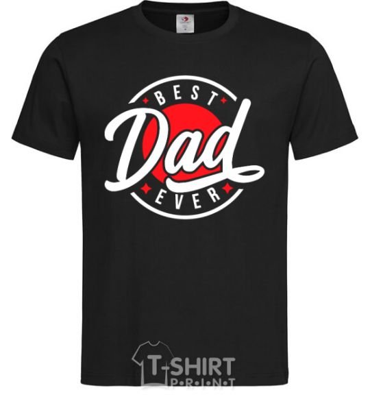 Men's T-Shirt Best dad ever in a circle black фото