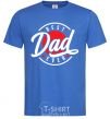 Men's T-Shirt Best dad ever in a circle royal-blue фото