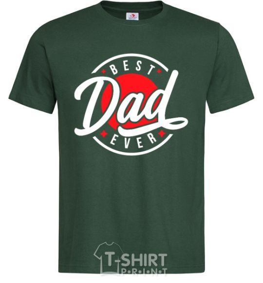 Men's T-Shirt Best dad ever in a circle bottle-green фото