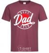 Men's T-Shirt Best dad ever in a circle burgundy фото