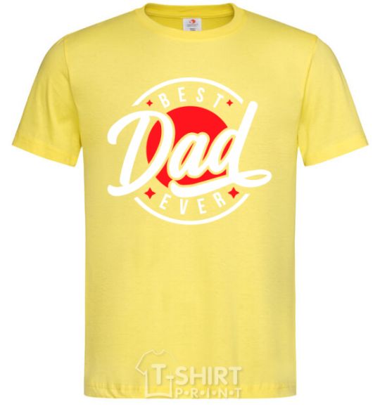 Men's T-Shirt Best dad ever in a circle cornsilk фото