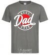 Men's T-Shirt Best dad ever in a circle dark-grey фото