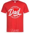 Men's T-Shirt Best dad ever in a circle red фото