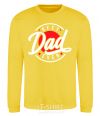 Sweatshirt Best dad ever in a circle yellow фото