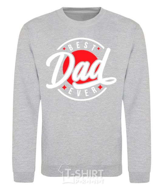 Sweatshirt Best dad ever in a circle sport-grey фото