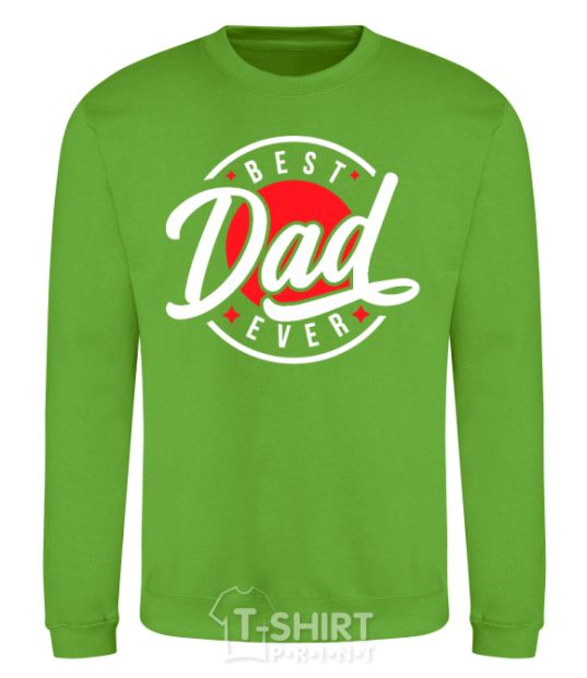 Sweatshirt Best dad ever in a circle orchid-green фото