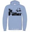 Men`s hoodie The father sky-blue фото