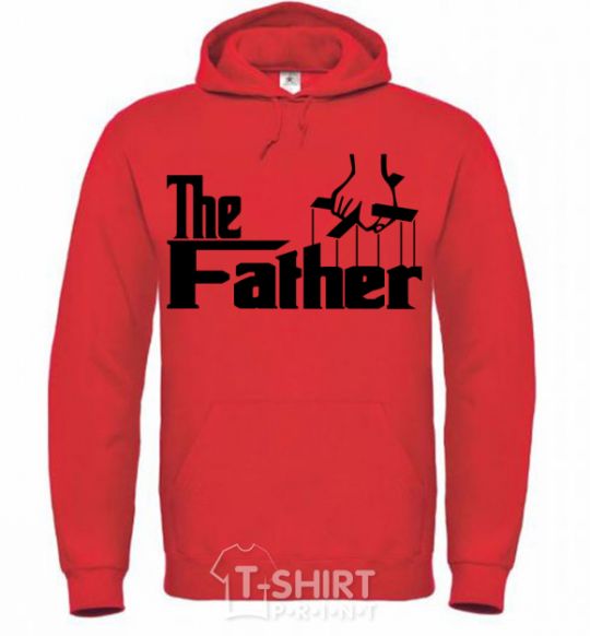 Men`s hoodie The father bright-red фото