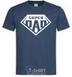 Men's T-Shirt Super dad white navy-blue фото