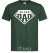 Men's T-Shirt Super dad white bottle-green фото
