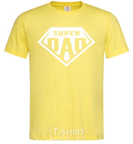 Men's T-Shirt Super dad white cornsilk фото