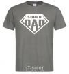 Men's T-Shirt Super dad white dark-grey фото