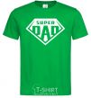 Men's T-Shirt Super dad white kelly-green фото