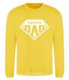Sweatshirt Super dad white yellow фото